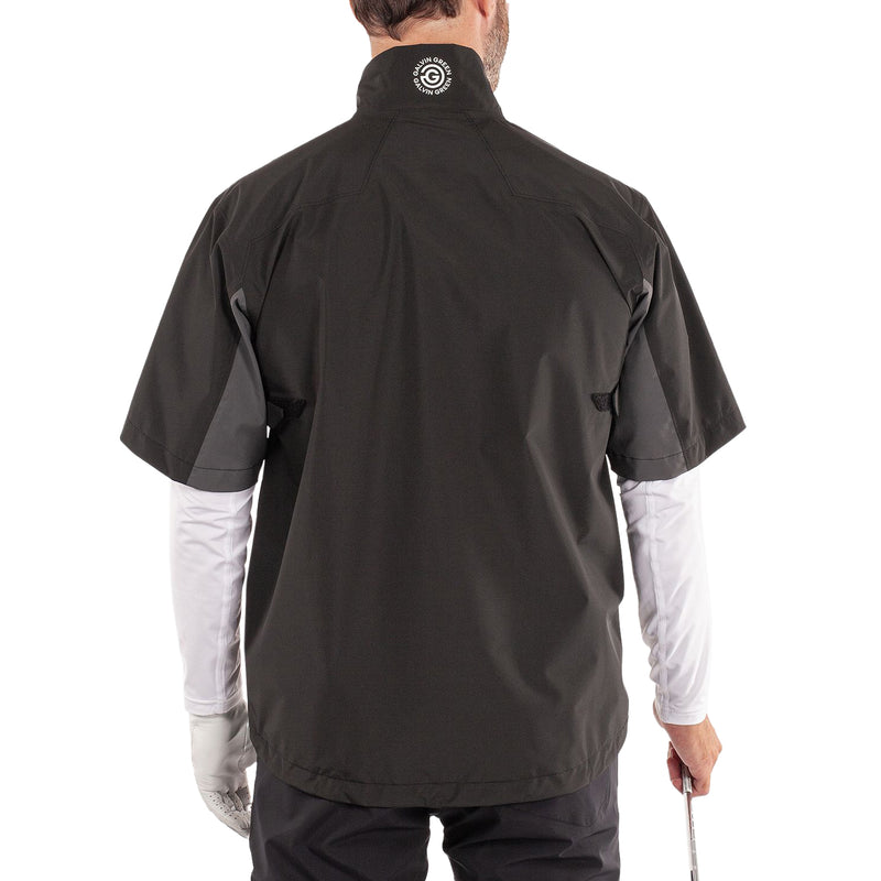 Galvin Green Air wasserdichte Kurzarm Golfjacke - Schwarz/Schmiedete Eisen