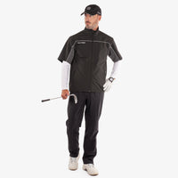 Galvin Green Air wasserdichte Kurzarm Golfjacke - Schwarz/Schmiedete Eisen