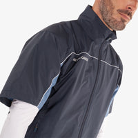 Galvin Green Air wasserdichte Kurzarm Golfjacke - Marine/Mondlicht Blau
