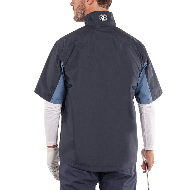 Galvin Green Air wasserdichte Kurzarm Golfjacke - Marine/Mondlicht Blau