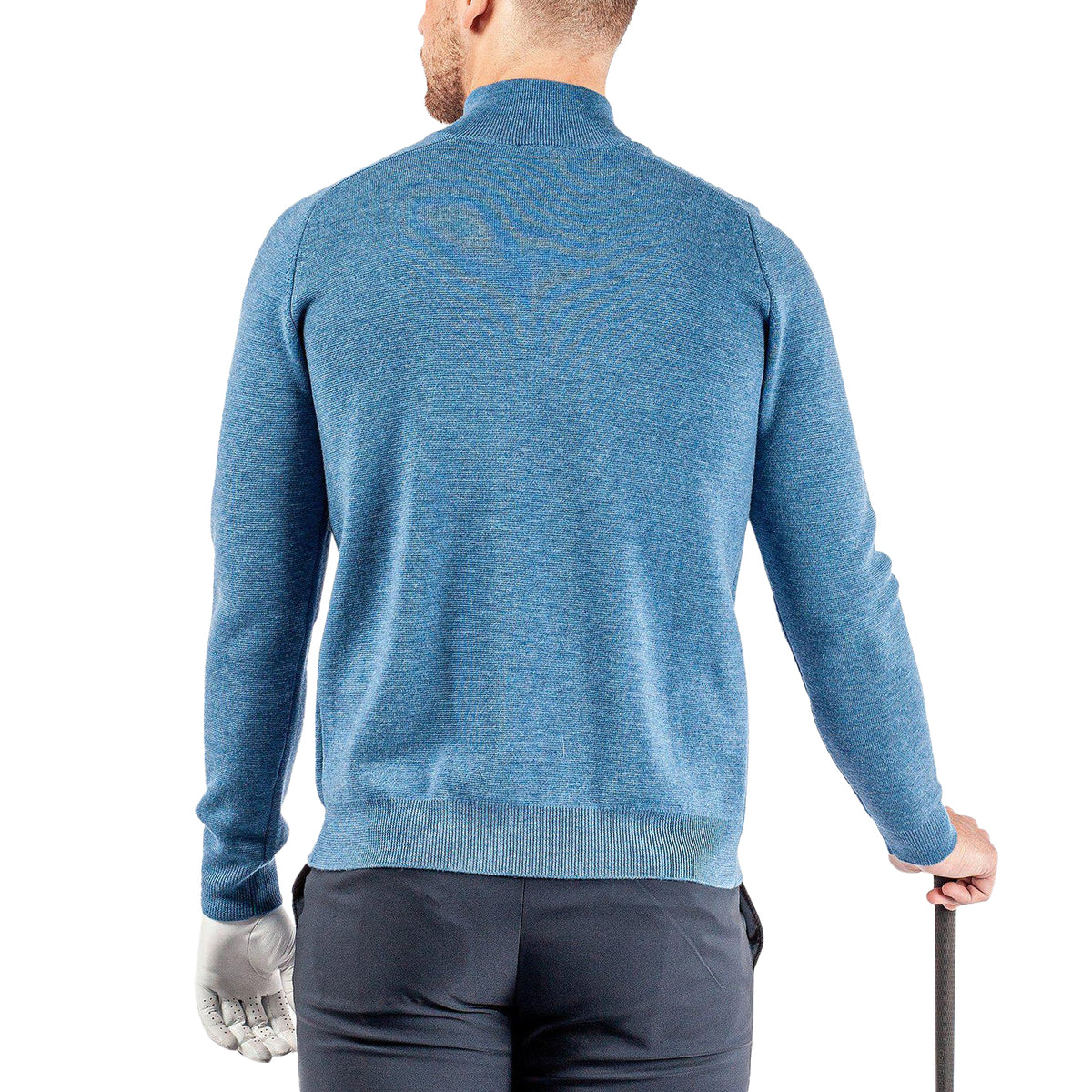 Galvin Green Chester Merino 1/4 Golfpullover - Blue Melange