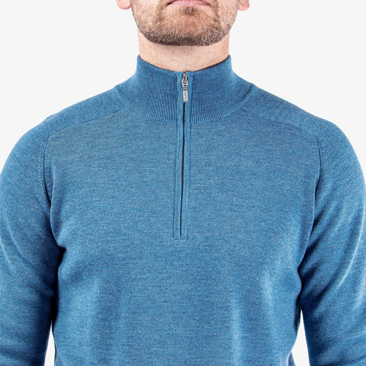 Galvin Green Chester Merino 1/4 Golfpullover - Blue Melange