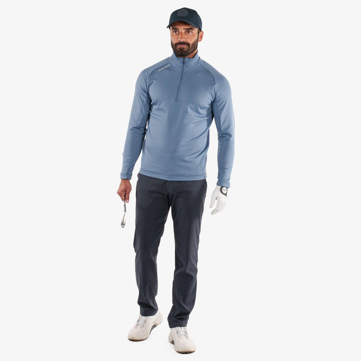 Galvin Green Drake Isolier 1/4 Reißverschluss mittelschicht - Mondlicht Blau
