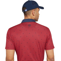 Galvin Green Marley atmungsaktives Golf Polo -Hemd - Rot/Marine