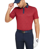 Galvin Green Marley atmungsaktives Golf Polo -Hemd - Rot/Marine