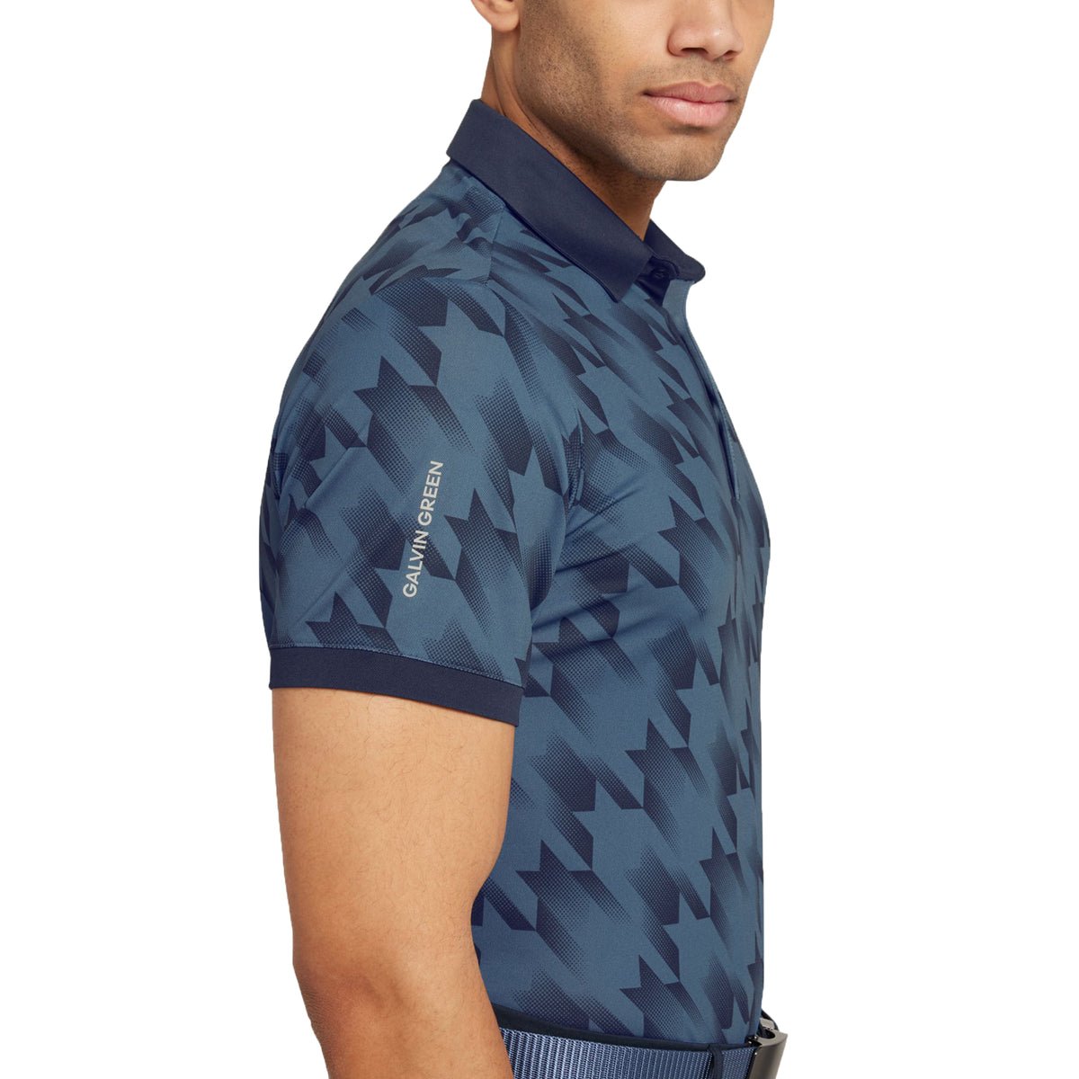Galvin Green Miles Breathable Golf Polo Shirt - Moonlight Blue/Navy