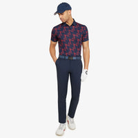 Galvin Green Miles Breathable Golf Polo Shirt - Navy/Red