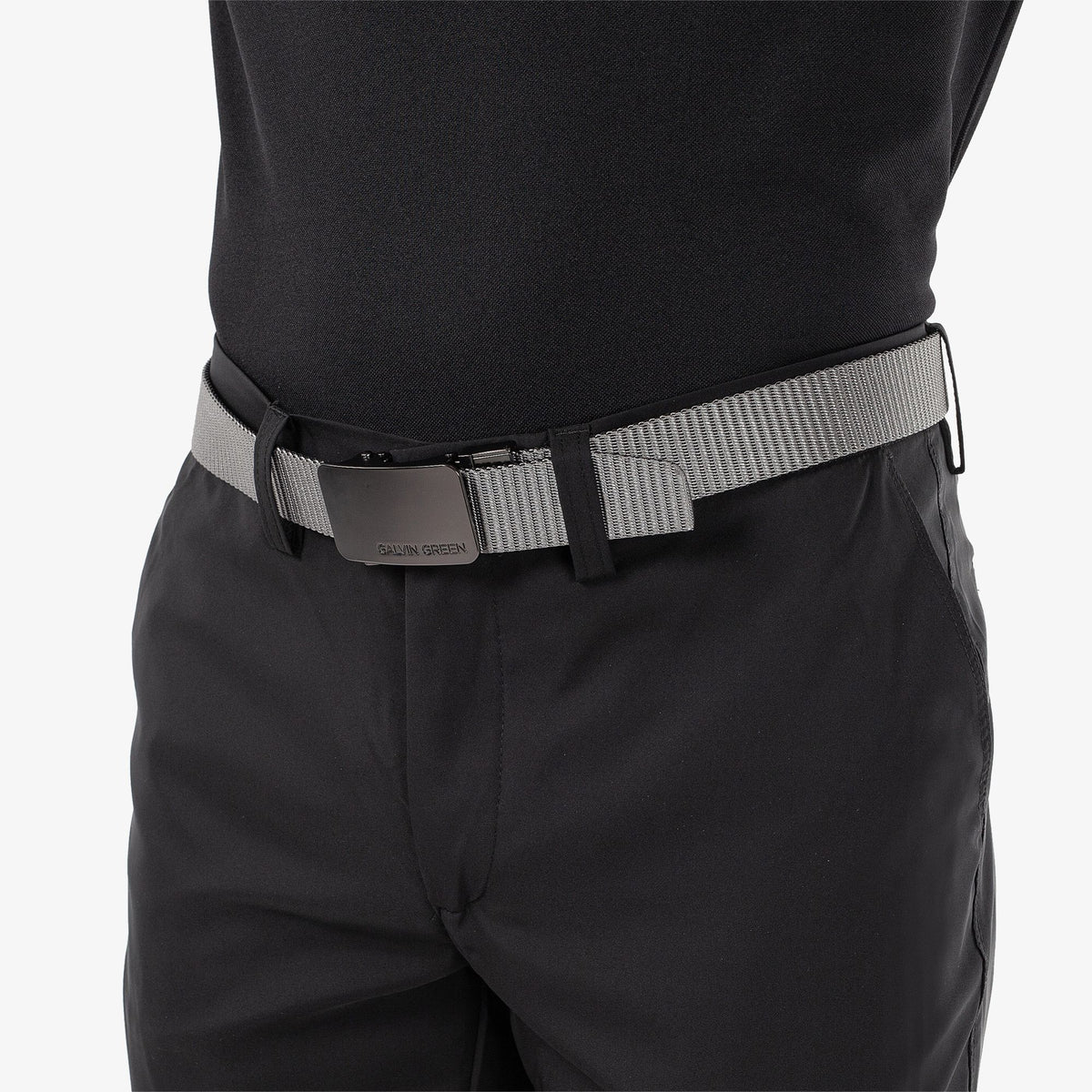 Galvin Green Wilton Golf Belt - Black/Sharkskin