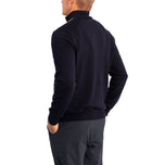Glenmuir Lauder Viertel Zip Diamond Argyle Baumwollgolfpullover - Marine/ Weiß