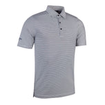 Glenmuir Torrence Micro Stripe Performance Golf Shirt - Weiß/ Marine