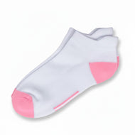 Glenmuir gepolsterte Golfsocken mit hohem Baumwollanteil für Damen – Weiß/Candy Stripes