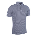 Glenmuir Torrence Micro Stripe Performance Golf Shirt - Marine/ Weiß
