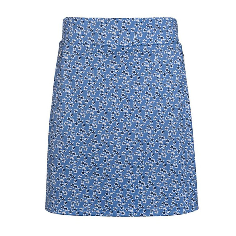 Glenmuir Women's Emeli Lightweight Stretch Performance Golf Skort - Light Blue Flowers