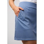 Glenmuir Frauen Emeli Leichtes Stretch Performance Golf Skort - Marine/ White Gingham