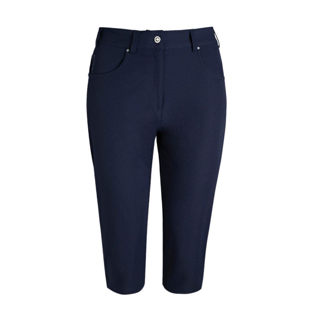 Glenmuir Women's Phoebe Lightweight Stretch Performance Golf Capri Pants - Navy