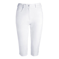 Glenmuir Frauen Phoebe Leichtes Stretch Performance Golf Capri Hosen - Weiß