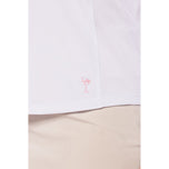 Golftini Damen-Golfshirt mit langen Ärmeln und Rüschen – Weiß