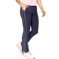 Golftini Stretch-Knöchel-Golfhose für Damen – Marineblau/Rosa