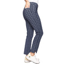 Golftini Stretch-Knöchel-Golfhose für Damen – Marineblau kariert