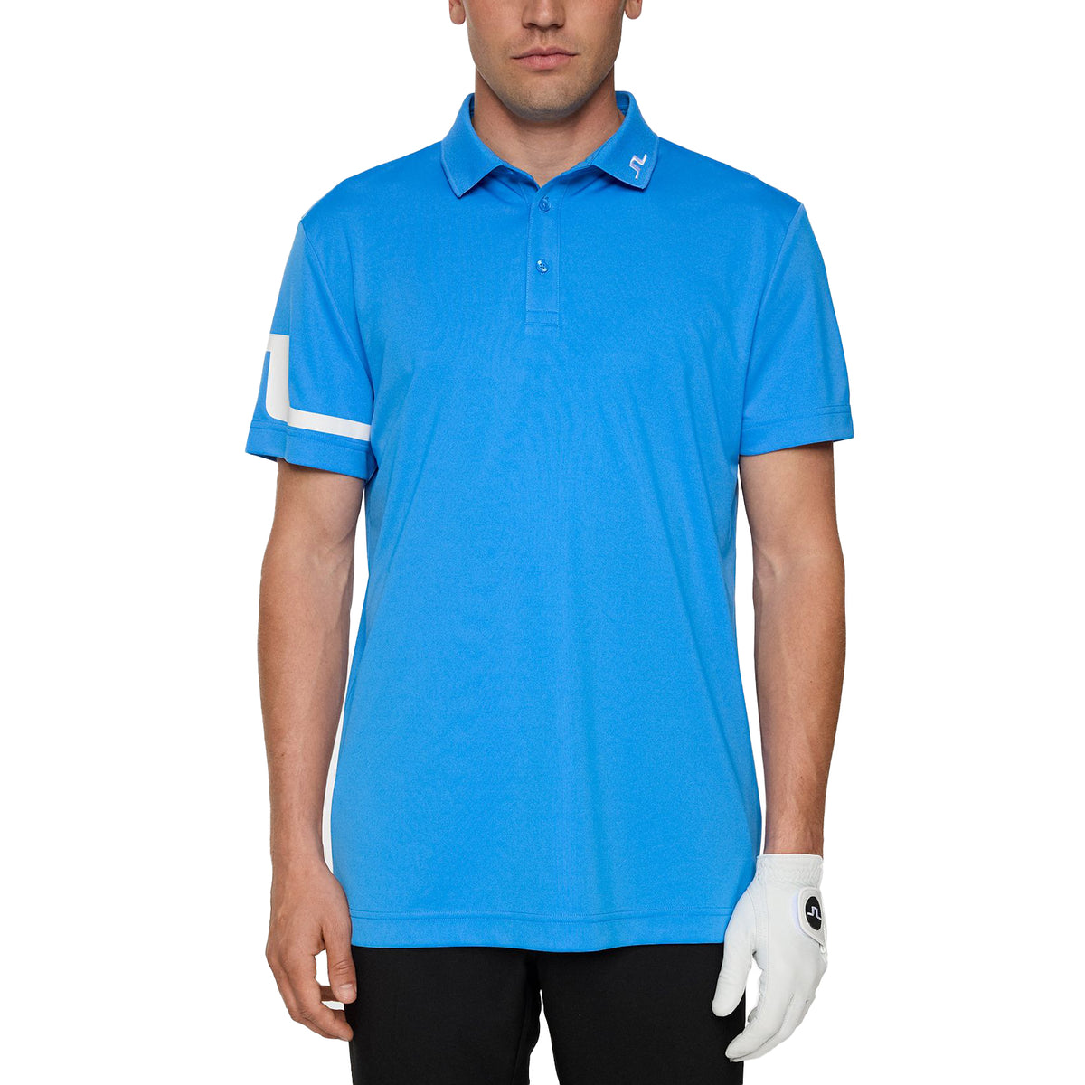 J. Lindeberg Heath Regular Fit Golf Polo Shirt - Sonic Blue