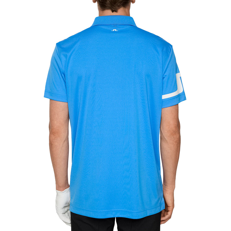 J. Lindeberg Heath Regular Fit Golf Polo Shirt - Sonic Blue