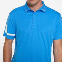 J. Lindeberg Heath Regular Fit Golf Polo Shirt - Sonic Blue