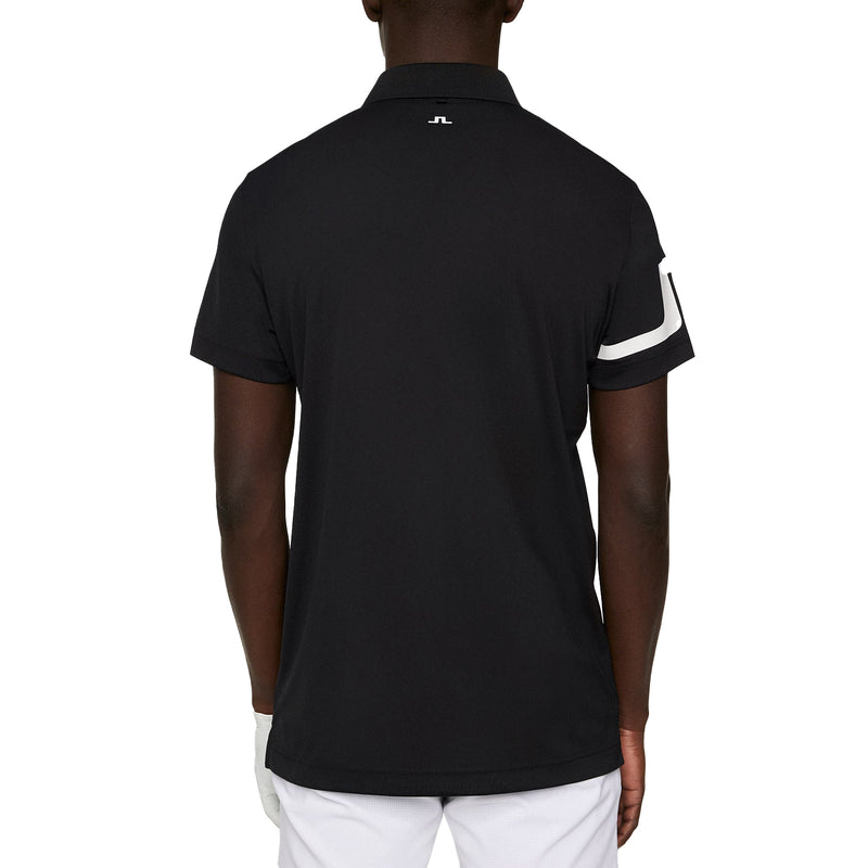 J. Lindeberg Heath Regular Fit Golf Polo -Hemd - schwarz