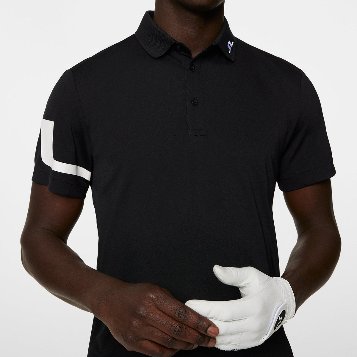 J. Lindeberg Heath Regular Fit Golf Polo -Hemd - schwarz