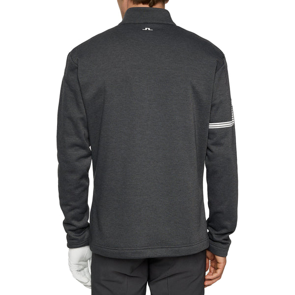 J. Lindeberg Heath Strike Golf Mid -Layer - Asphalt/Schwarze Melange