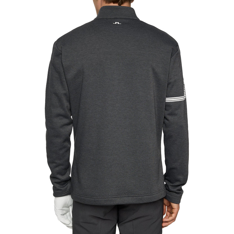 J. Lindeberg Heath Strike Golf Mid -Layer - Asphalt/Schwarze Melange