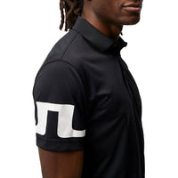 J. Lindeberg Heath Regular Fit Golf Polo -Hemd - schwarz
