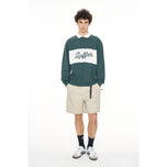 Huffer Rugby Pique Langarm-Golf-Poloshirt – Marineblau/Kreide