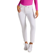 IBKUL Women's 5 Pocket Performance Golf Pant - White