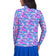 IBKUL Damen Allana Long Sleeve Zip Mock Neck – Candy Pink Multi