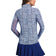 IBKUL Damen Josie Long Sleeve Zip Mock Neck – Marineblau/Peri