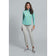 IBKUL Damen Josie Long Sleeve Zip Mock Neck – Türkis/Limette