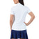 IBKUL Solides Kurzarm-Shirt mit Stehkragen und Reißverschluss für Damen – Weiß