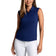 IBKUL Solides ärmelloses Golf-Poloshirt mit Reißverschluss für Damen – Marineblau