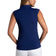 IBKUL Solides ärmelloses Golf-Poloshirt mit Reißverschluss für Damen – Marineblau