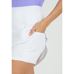 IBKUL Damen Straight 17,5" Golf-Skort – Weiß