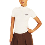 Malbon Damen Isabella Mockneck Golfshirt – Canvas