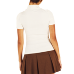 Malbon Damen Isabella Mockneck Golfshirt – Canvas