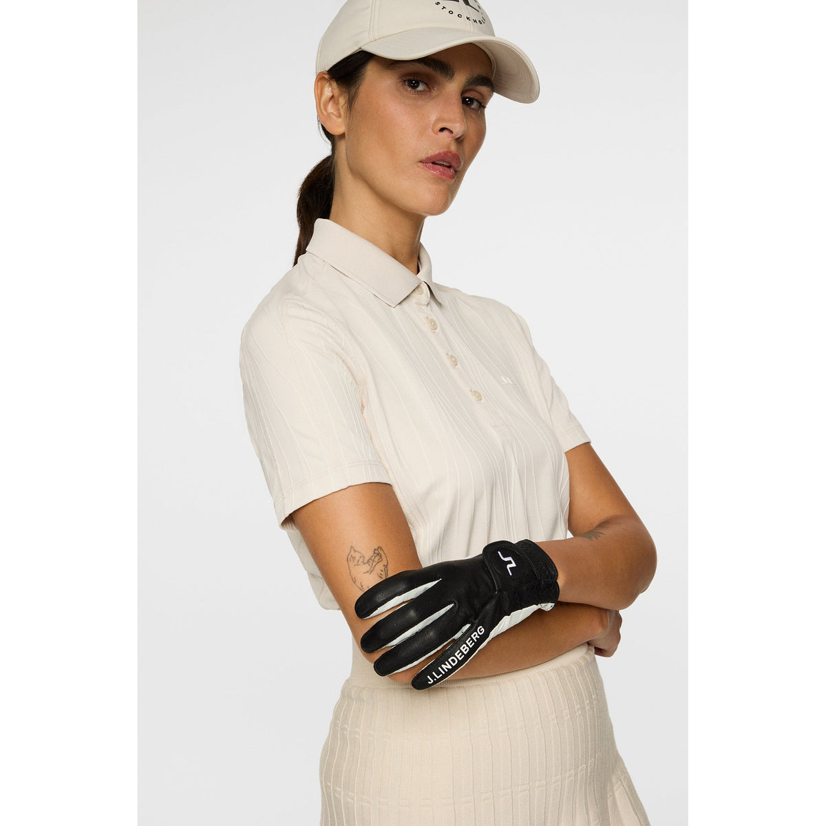 J.Lindeberg Women's Izara Golf Polo Shirt - Moonbeam