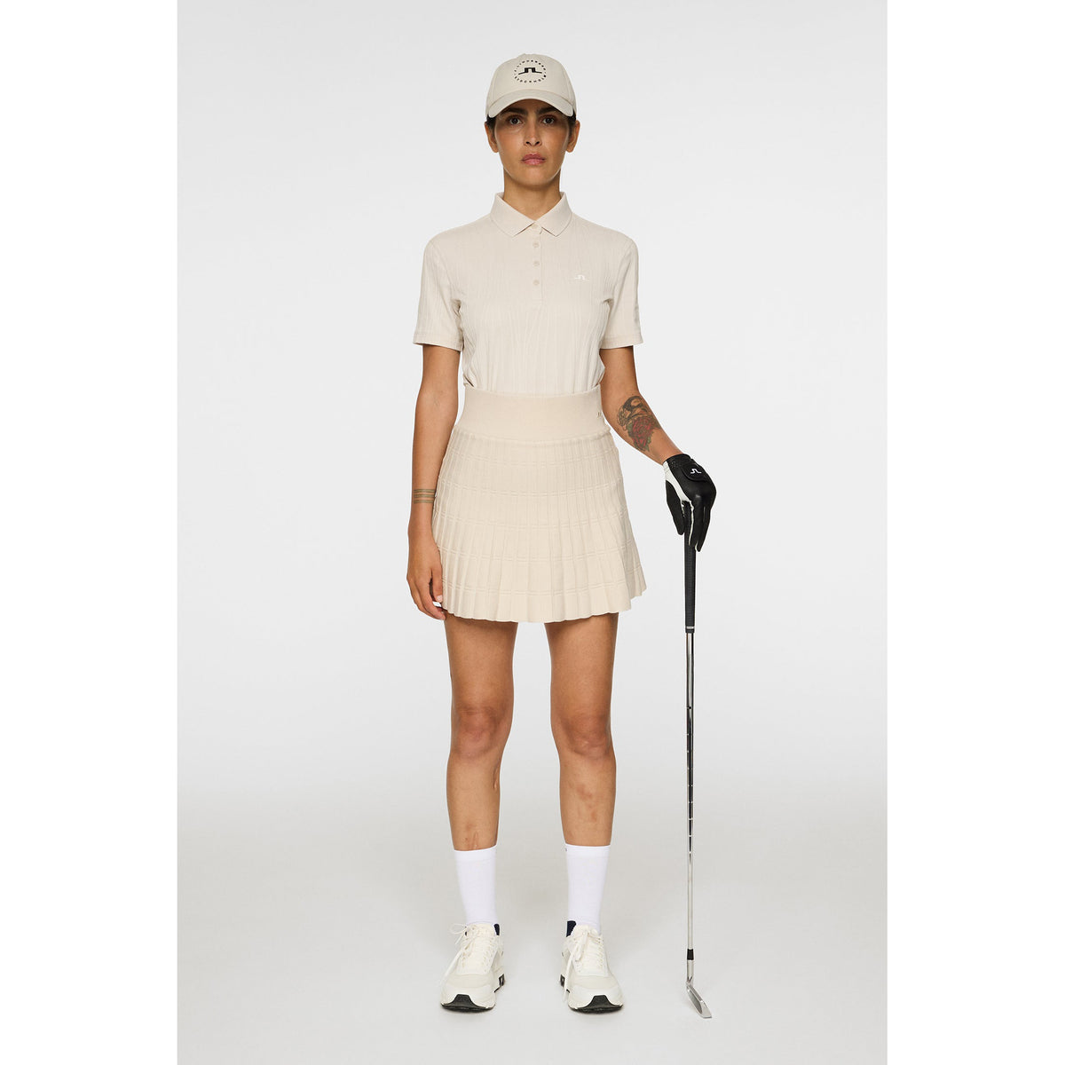 J.Lindeberg Women's Izara Golf Polo Shirt - Moonbeam