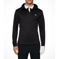 J. Lindeberg Aerial Quarter Zip Hoodie - Schwarz