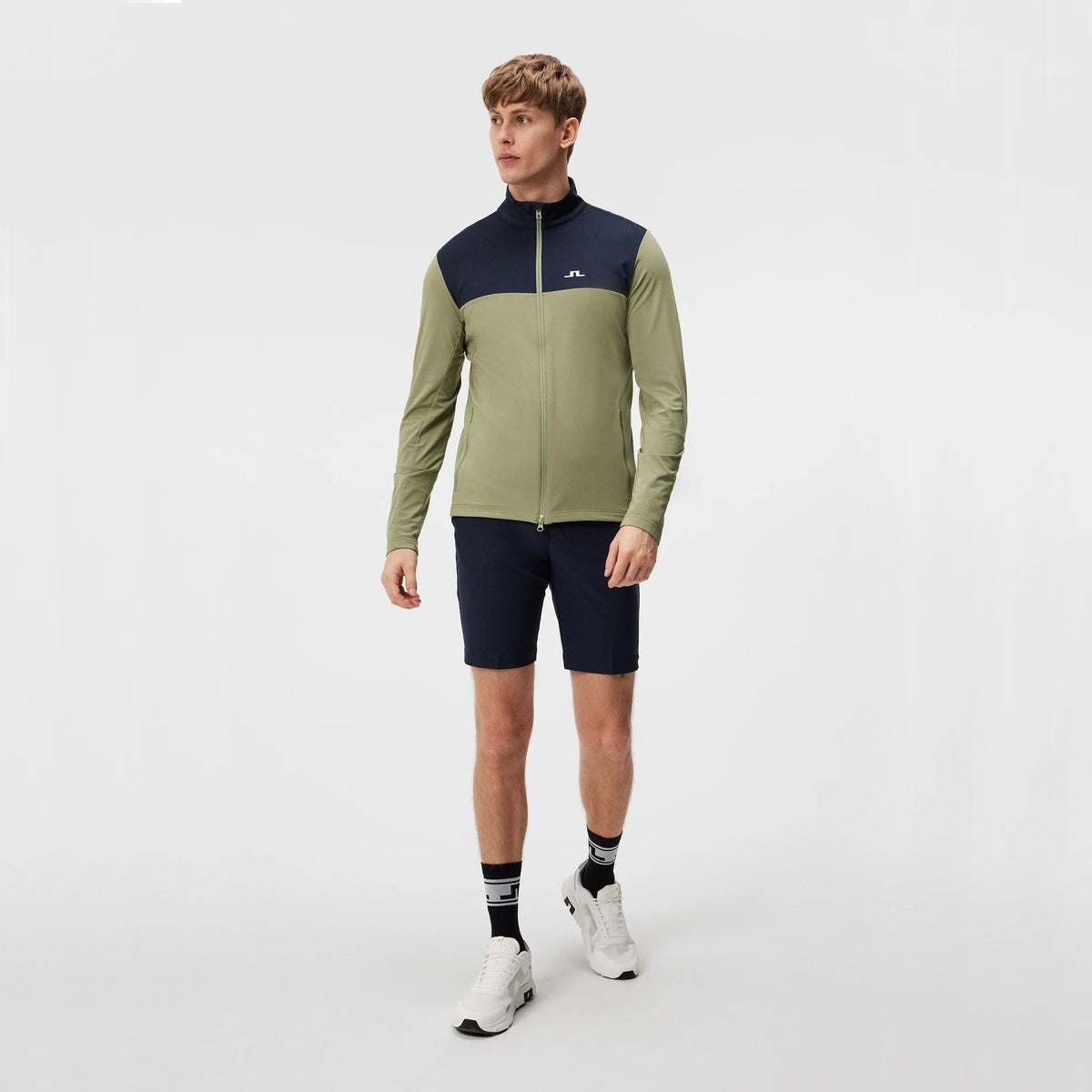 J. Lindeberg Banks Golf Mid -Layer - Ölgrün