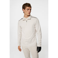 J. Lindeberg Leon Quarter Zip Mid -Layer - Moonbeam