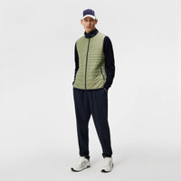 J. Lindeberg Martino Quilt Hybrid Golfweste - Ölgrün