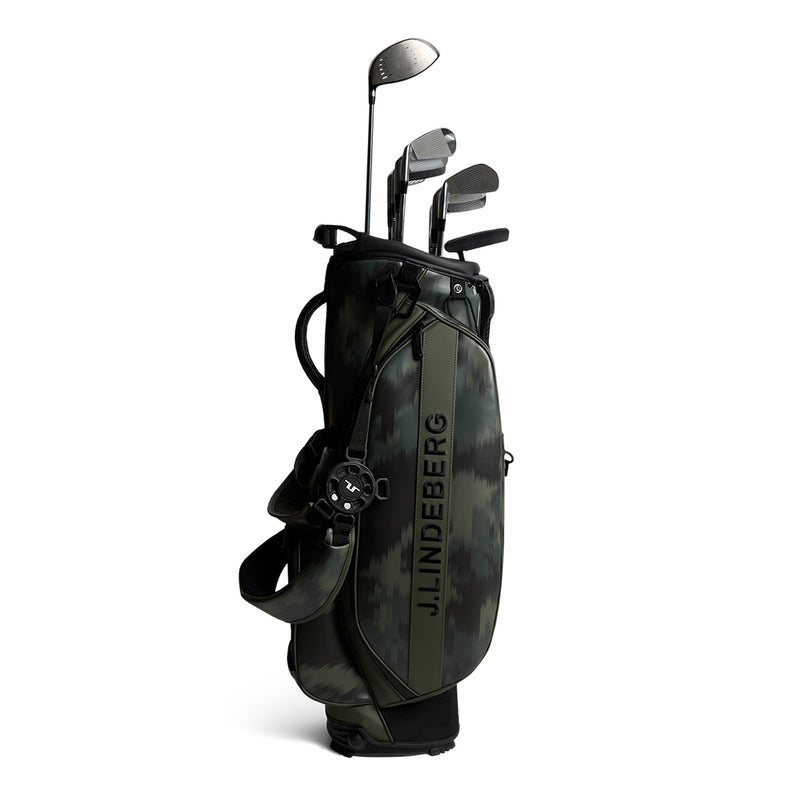 J. Lindeberg Printed Play Stand Golf Bag - Warp Forest