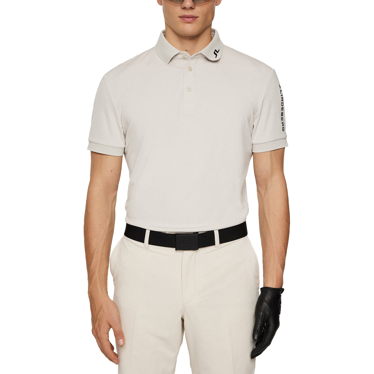 J. Lindeberg Tour Tech Polo Golf Shirt - Moonbeam